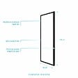 AURLANE - Paroi Retour porte de douche Noir 90x185cm - BLACK SLIDE - vignette