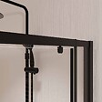 AURLANE - Porte de douche Pivotante Noir 80-90x185cm - Extensible de 78 à 90 cm - BLACK SLIDE 80 90 - vignette
