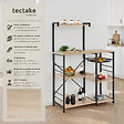 TECTAKE - Etagère de cuisine Crawley réglable en hauteur 90x40x131,5cm  Bois clair industriel, Chêne Sonoma - vignette
