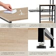TECTAKE - Etagère de cuisine Crawley réglable en hauteur 90x40x131,5cm  Bois clair industriel, Chêne Sonoma - vignette