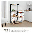 TECTAKE - Etagère de cuisine Crawley réglable en hauteur 90x40x131,5cm  Bois clair industriel, Chêne Sonoma - vignette