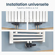 EMKE - EMKE Robinet de Radiateur, Robinet Thermostatique pour Radiateur avec Contrôleur de Température, Anthracite - vignette