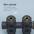 EMKE - EMKE Robinet de Radiateur, Robinet Thermostatique pour Radiateur avec Contrôleur de Température, Anthracite - vignette