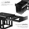 TECTAKE - Poubelle de tri ASHLYN 30 L avec 2 compartiments noir - vignette