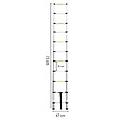 SECURY-T - Echelle télescopique aluminium 11 marches H 3,2M avec crochets démontables et barre stabilisatrice - vignette