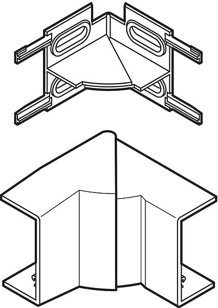 OBO BETTERMANN - Angle interieur AXIS variable 90 x 40mm - OBO BETTERMANN - 6130227 - large
