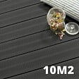 DECKLINEA - Kit Terrasse Composite ATLANTA 10m² Anthracite- 31 Lames de Terrasse (220 x 14.5 x 2.25 cm) - Garantie 15 ans - Fixation par Clips - vignette