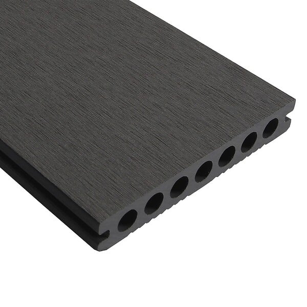DECKLINEA - Kit Terrasse Composite ATLANTA 10m² Anthracite- 31 Lames de Terrasse (220 x 14.5 x 2.25 cm) - Garantie 15 ans - Fixation par Clips - large