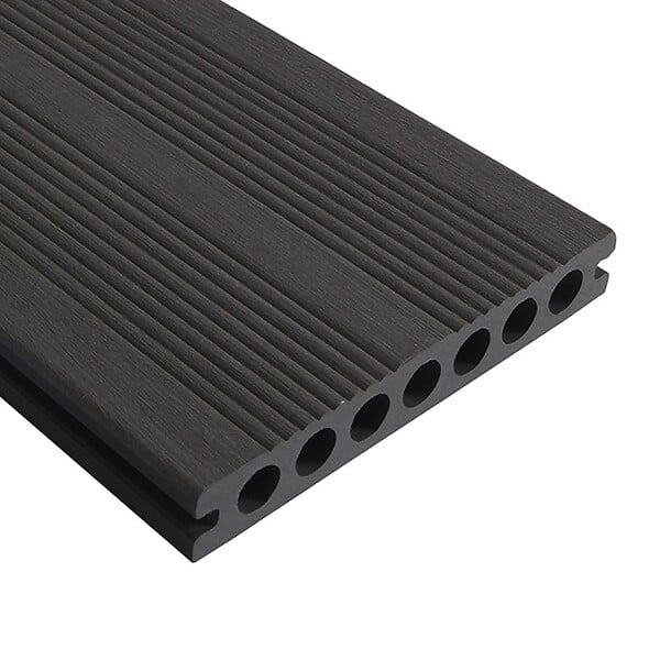 DECKLINEA - Kit Terrasse Composite ATLANTA 10m² Anthracite- 31 Lames de Terrasse (220 x 14.5 x 2.25 cm) - Garantie 15 ans - Fixation par Clips - large