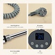 EMKE - EMKE Élément Chauffant Électrique 1200W  avec Thermostat, pour sèche-Serviettes, radiateur électrique de Salle de Bain, Anthracite - vignette