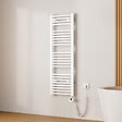 EMKE - EMKE Sèche-Serviettes électrique avec WiFi Thermostat, 1200x 400 mm, Radiateur seche Serviette Electrique Salle de Bain, Blanc, 500W - vignette