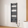 EMKE - EMKE Sèche-Serviettes électrique avec WiFi Thermostat, 1400x 500 mm, Radiateur seche Serviette Electrique Salle de Bain, Anthracite, 600W - vignette