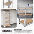 TECTAKE - Étagère robuste pour charges lourdes argent - vignette
