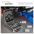 TECTAKE - Coffre à outils à roulettes en aluminium, 1 200 pièces noir - vignette