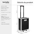 TECTAKE - Coffre à outils à roulettes en aluminium, 1 200 pièces noir - vignette