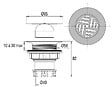 VALENTIN - Bonde de receveur D60 + grille marguerite D85 sortie verticale - VALENTIN - 00 575100 000 00 - vignette