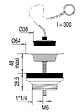 VALENTIN - Bonde Lavabo/Bidet avec chaînette et bouchon D38 - VALENTIN - 00 604200 000 00 - vignette