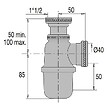 VALENTIN - Siphon evier réglable sortie D40 laiton chromé - VALENTIN - 36720000900 - vignette