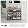 TECTAKE - Étagère à chaussures SHEFFIELD 100x30,5x93cm Bois clair industriel, Chêne Sonoma - vignette