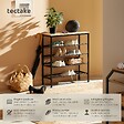 TECTAKE - Étagère à chaussures BOURNEMOUTH 75,5x30,5x85,5cm Bois clair industriel, Chêne Sonoma - vignette