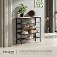 TECTAKE - Étagère à chaussures BOURNEMOUTH 75,5x30,5x85,5cm Bois clair industriel, Chêne Sonoma - vignette