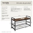 TECTAKE - Étagère à chaussures SOUTHAMPTON 91x36x55cm Bois foncé industriel, rustique - vignette