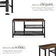 TECTAKE - Étagère à chaussures TAUNTON 80x30x45,5cm Bois foncé industriel, rustique - vignette