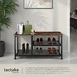 TECTAKE - Étagère à chaussures TAUNTON 80x30x45,5cm Bois foncé industriel, rustique - vignette