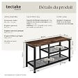 TECTAKE - Étagère à chaussures TAUNTON 80x30x45,5cm Bois foncé industriel, rustique - vignette