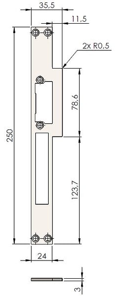 HERACLES - Têtière double inox ULTIMFIT 250mm profil bois - HERACLES - PCA-922X - large
