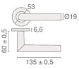 HERACLES - Béquille double sur rosace JADE slim inox poli bec de cane diamètre 19mm SL02 - HERACLES - B-INOX-SL02 - vignette