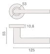 HERACLES - Béquille double JADE massive sur rosace inox 4001 - HERACLES - B-INOX-BM01 - vignette