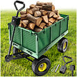 TECTAKE - Chariot de jardin 550 kg vert - vignette