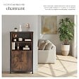 TECTAKE - Buffet Doncaster 60x38x125cm Bois foncé industriel, rustique - vignette