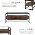 TECTAKE - Buffet bas Maidenhead 121,5x41,5x50,5cm Bois foncé industriel, rustique - vignette