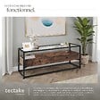TECTAKE - Buffet bas Maidenhead 121,5x41,5x50,5cm Bois foncé industriel, rustique - vignette