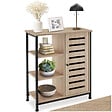 TECTAKE - Buffet 71x32x82cm Bois clair industriel, Chêne Sonoma - vignette