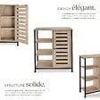 TECTAKE - Buffet 71x32x82cm Bois clair industriel, Chêne Sonoma - vignette