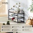 TECTAKE - Étagère à chaussures SOUTHAMPTON 91x36x55cm Bois clair industriel, Chêne Sonoma - vignette