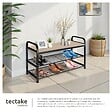 TECTAKE - Étagère à chaussures SOUTHAMPTON 91x36x55cm Bois clair industriel, Chêne Sonoma - vignette