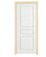 BALLAY - Bloc-porte alvéolaire postformé 3 panneaux Traverse droite-204x73cm poussant gauche / Huisserie bois brut, section : 88x56 mm - vignette