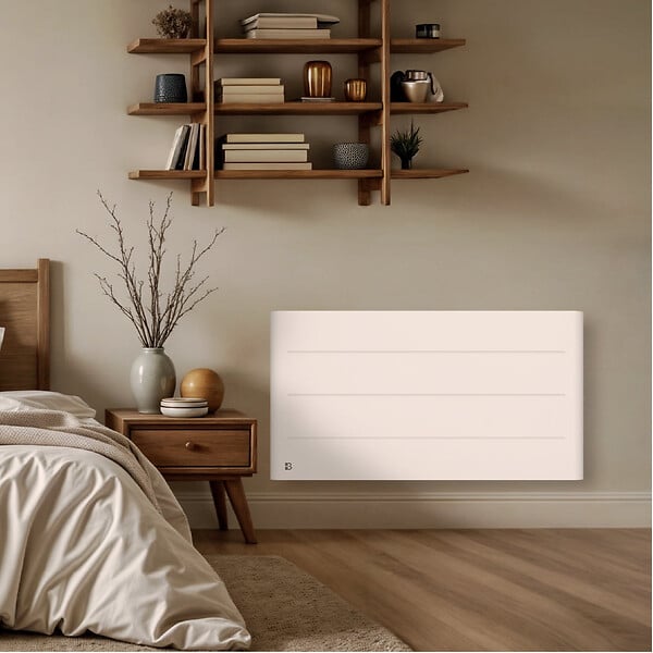 BESTHERM - Radiateur électrique fixe à inertie sèche céramique - BESTHERM - TANIN 2000W - horizontal blanc - large