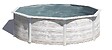 GRE POOLS - Piscine ronde acier Ø4,80m x H: 1,22m -  Imitation bois Nordique - vignette
