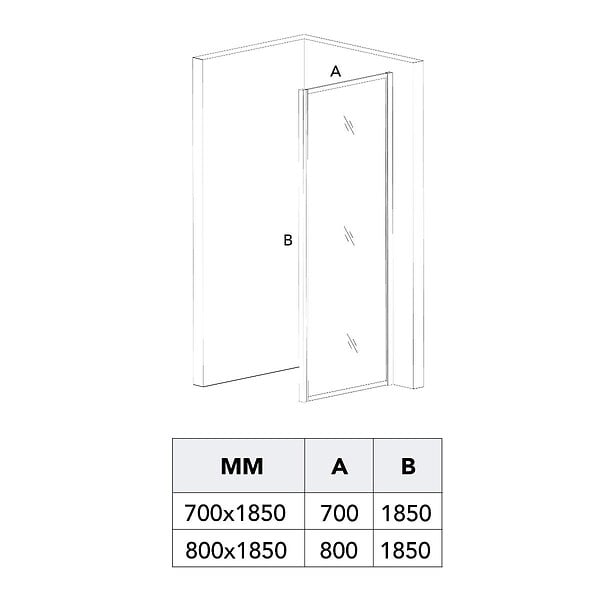KIAMAMI VALENTINA - Cabine De Douche D'angle Réversible 80X140 Cm Avec Porte Coulissante | New Giada - large