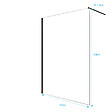 AURLANE - Paroi de Douche 140x200cm en Verre Trempé Transparent 8mm Anticalcaire - Profilé Noir Mat - LINA - vignette