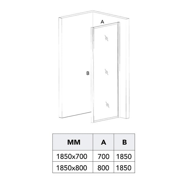 KIAMAMI VALENTINA - Cabine De Douche À 3 Côtés 70X70x70 Avec Deux Côtés Coulissants Et Un Côté Fixe - large
