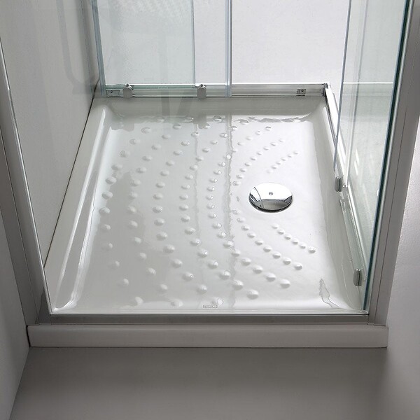 KIAMAMI VALENTINA - Cabine De Douche Coulissante 70X90x70 Avec Verre Transparent 3 Faces 6Mm - large
