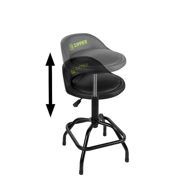 ZIPPER - Chaise d’atelier réglabe avec assise confortable - large