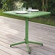OVIALA - Table de jardin carrée bistro inclinable en acier vert cactus - Palavas - vignette