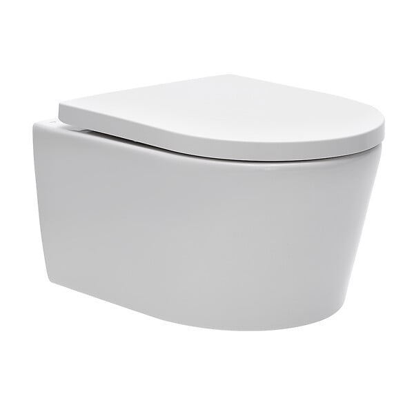 GROHE - Pack WC autoportant avec cuvette Swiss Aqua Technologies sans bride + Plaque chrome (ProjectSATrimless-1) - large